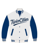 Minnesota Twins Navy and Red Varsity Jacket