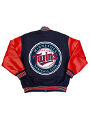 Minnesota Twins Navy and Red Varsity Jacket