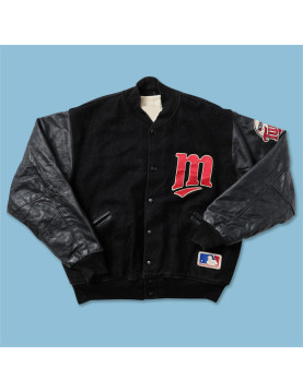 Minnesota Twins Vintage Black Varsity Jacket