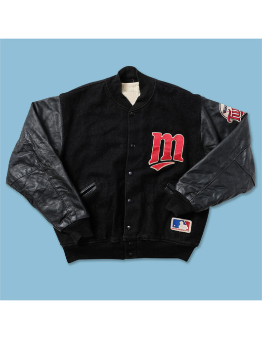 Minnesota Twins Vintage Black Varsity Jacket