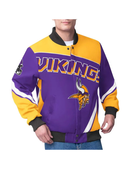 Minnesota Vikings Maximum Racing Purple Jacket