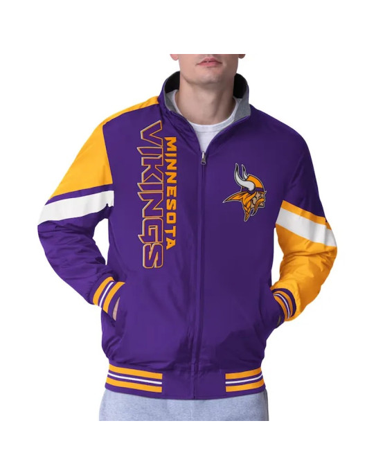 Minnesota Vikings Strong Arm Purple Full-Zip Jacket