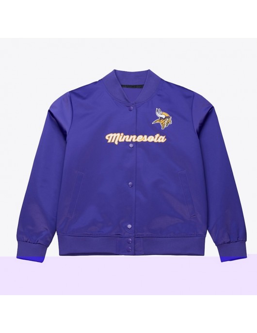 Minnesota Vikings Vintage Purple Satin Jacket