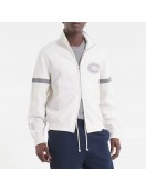 Montreal Canadiens White Striped Fleece Jacket Montreal Canadiens White Striped Fleece Jacket