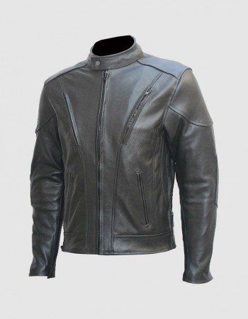 Motorcycle Black Leather Jacket