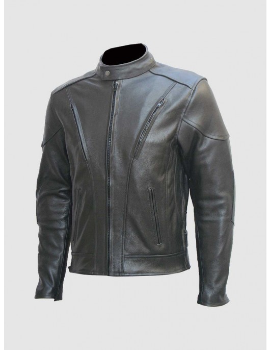 Motorcycle Black Leather Jacket