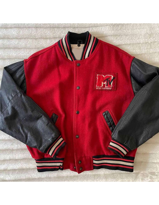 MTV 1992 Varsity Red Wool Jacket