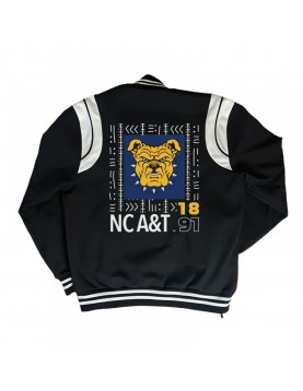 Mudcloth North Carolina A&amp;T Aggie Varsity Jacket