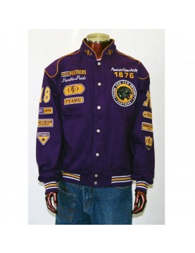 Nascar Prairie View Purple Twill Varsity Jacket