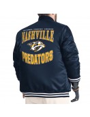 Nashville Predators Adaptive Bold Logo Varsity Satin Jacket