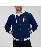 Navy Detroit Tigers Cotton Hooded Jacket