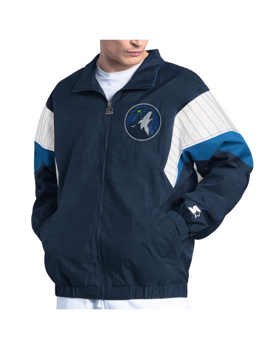 Navy Full-Zip Minnesota Timberwolves Yard Line Jacket