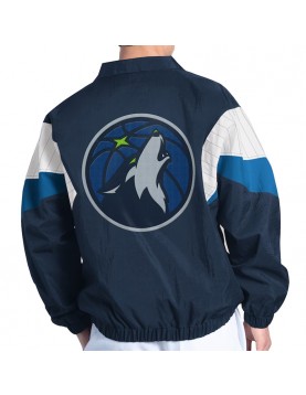 Navy Full-Zip Minnesota Timberwolves Yard Line Jacket