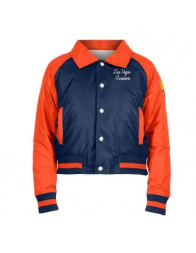 Navy/Orange Las Vegas Aviators Chenille Back Button-Up Jacket