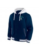 Navy Seattle Mariners Cotton Hooded Jacket
