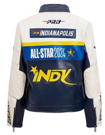 All Star Game 2024 Midnight Navy Royal Leather Jacket
