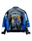 NCAA Kentucky Wildcats Blue and Black Leather Jacket