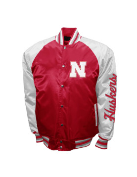 Nebraska Huskers The Game Scarlet Satin Jacket