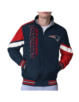 New England Patriots Strong Arm Navy Full-Zip Jacket