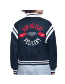 New Orleans Pelicans Printed Logo Varsity Satin Jacket