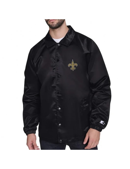 New Orleans Saints Retro Logo Coaches Jacket