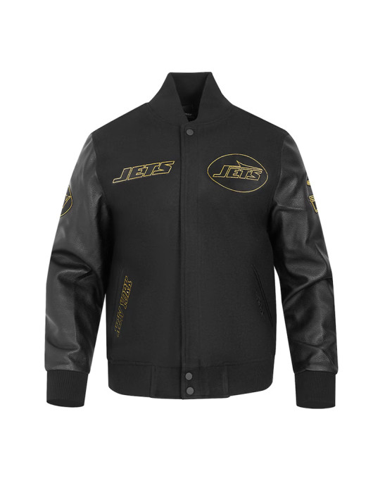 New York Jets Full-Zip Black Varsity Jacket