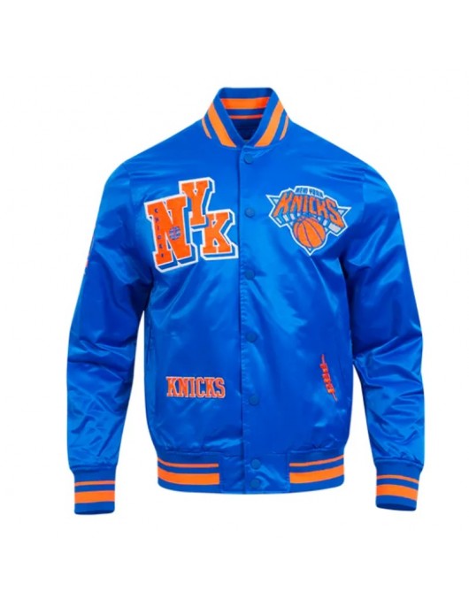 New York Knicks Best of Classic Rib Satin Jacket New York Knicks Best of Classic Rib Satin Jacket