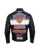 New York Knicks Men's Moto Black Jacket