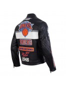 New York Knicks Men's Moto Black Jacket