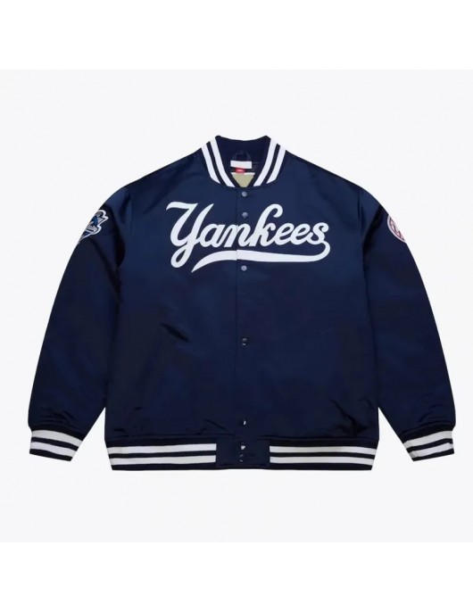 New York Yankees 2000 Full-Snap Satin Navy Jacket