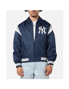 New York Yankees Retro Stadium Navy Satin Jacket