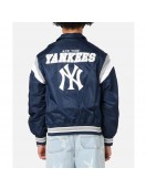 New York Yankees Retro Stadium Navy Satin Jacket New York Yankees Retro Stadium Navy Satin Jacket