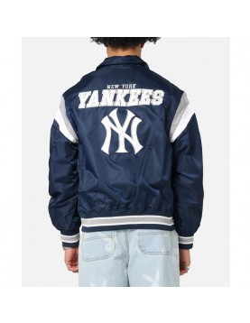 New York Yankees Retro Stadium Navy Satin Jacket