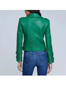 Nicole Young Selling Sunset Green Leather Jacket