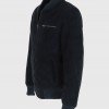 Noah Mens Navy Blue Bomber Suede Leather Jacket Noah Mens Navy Blue Bomber Suede Leather Jacket