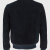 Noah Mens Navy Blue Bomber Suede Leather Jacket Noah Mens Navy Blue Bomber Suede Leather Jacket