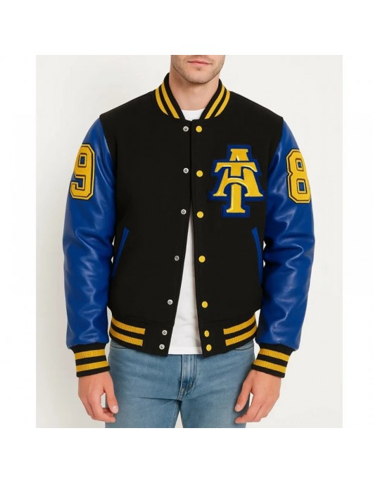 North Carolina A&T Aggie Black and Blue Varsity Jacket