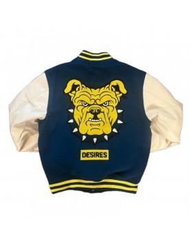 North Carolina A&amp;T Chenille Navy and Off White Varsity Jacket