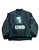 North Dakota Fighting Hawks Black Varsity Leather Jacket