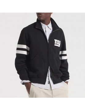NY Giants Black Striped Fleece Jacket
