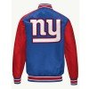 NY Giants Blue and Red Varsity Satin Jacket