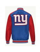 NY Giants Blue and Red Varsity Satin Jacket