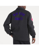 NY Giants Heather Black Wool Jacket