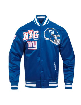 NY Giants Mashup Classic Rib Satin Jacket