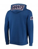 NY Giants Zip Up Blue Hoodie