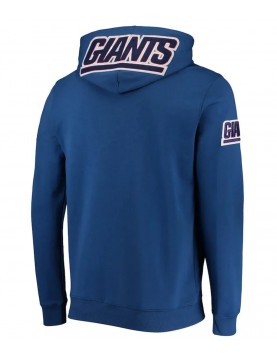 NY Giants Zip Up Blue Hoodie