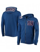 NY Giants Zip Up Blue Hoodie