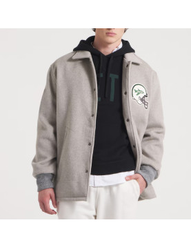 NY Jets Coaches Heather Gray Wool Jacket
