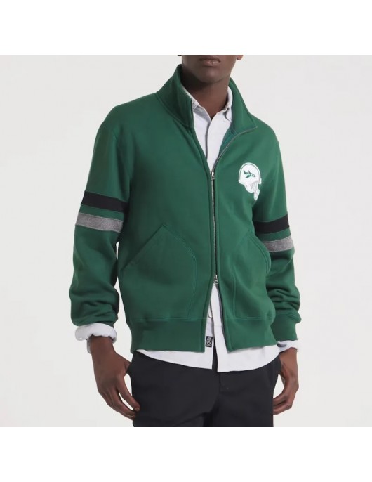 NY Jets Green Striped Fleece Jacket