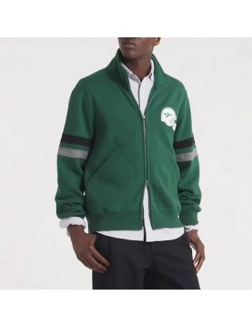 NY Jets Green Striped Fleece Jacket